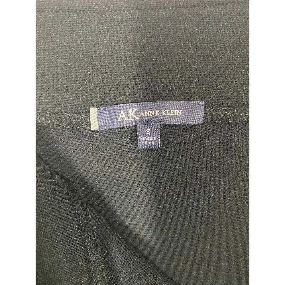 AK Anne Klein Black Ponte Knit Double Slit Pencil Skirt Size SMALL - Picture 3 of 9